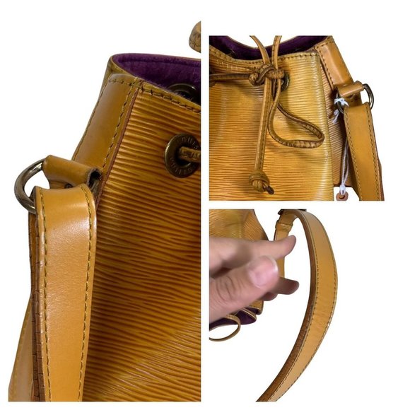 Authentic Louis Vuitton Shoulder Bag Tassili Noe Yellow Epi Used LV Handbag Vint - Picture 8 of 12